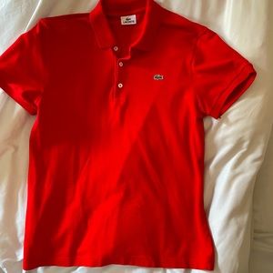 Stunning Red Lacoste Polo in size 5